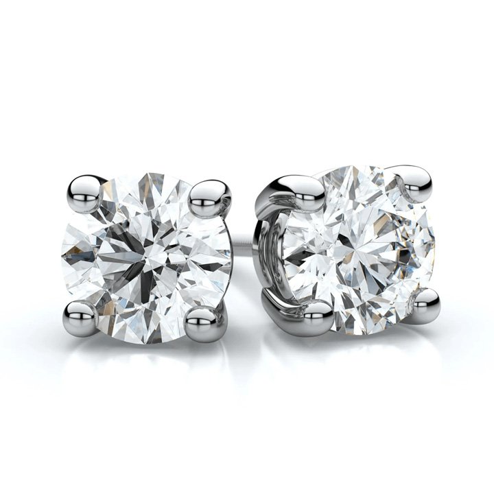 18KT White Gold Diamond Earrings with Blue Sapphire | Pachchigar Jewellers  (Ashokbhai)