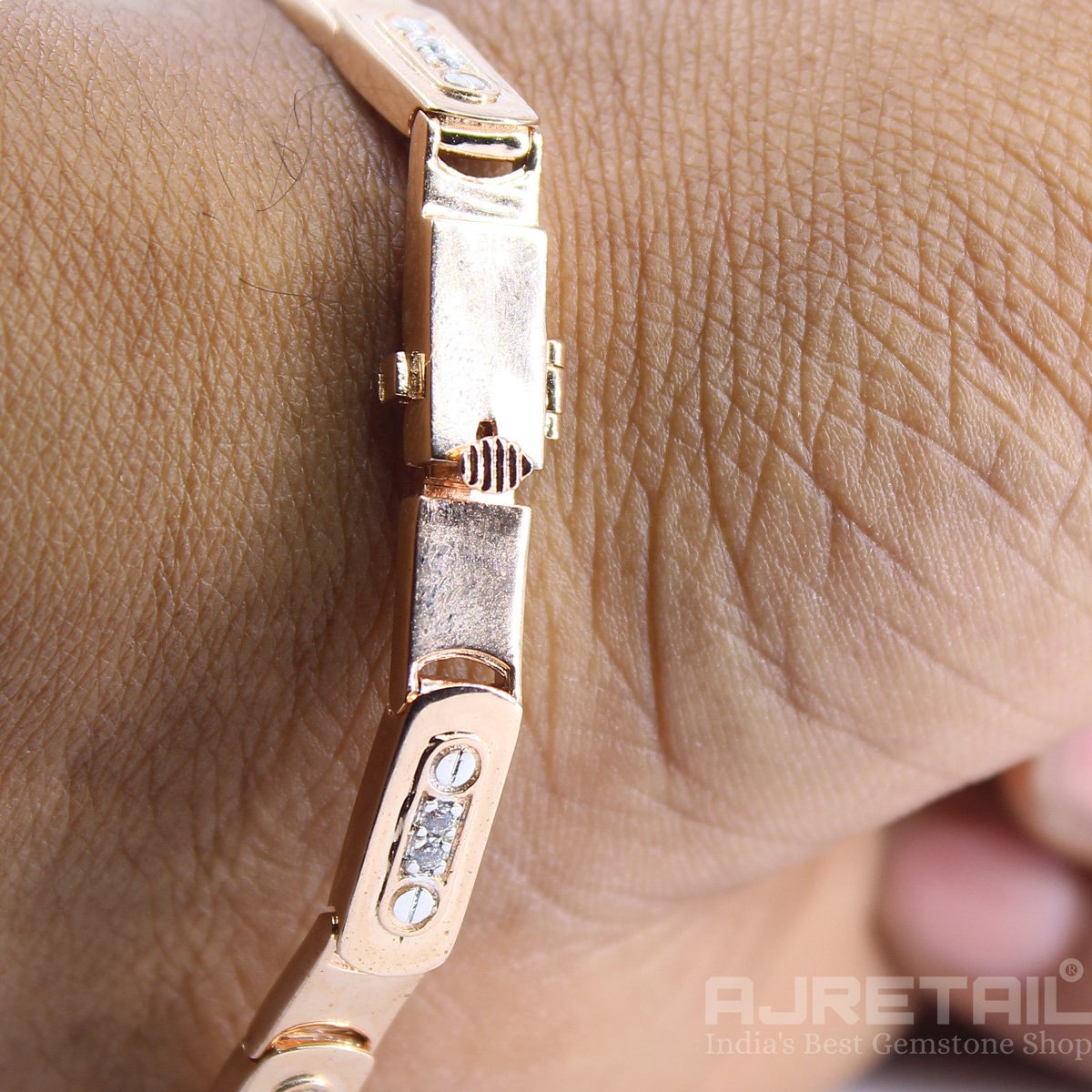 Buy quality 18KT Rose Hallmark Simple Design Gold Bracelet in Ahmedabad