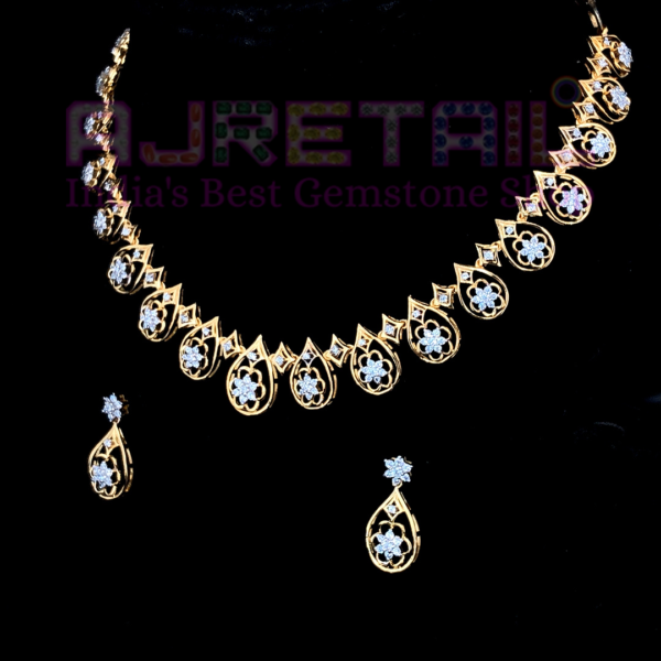 Golden Elegance Bridal Necklace: A Marriage of Brilliance and Grace