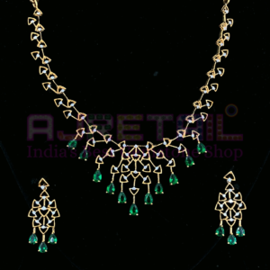 Golden Whispers: The 18K Gold 2.09 CT Necklace with Lovely Natural Diamonds