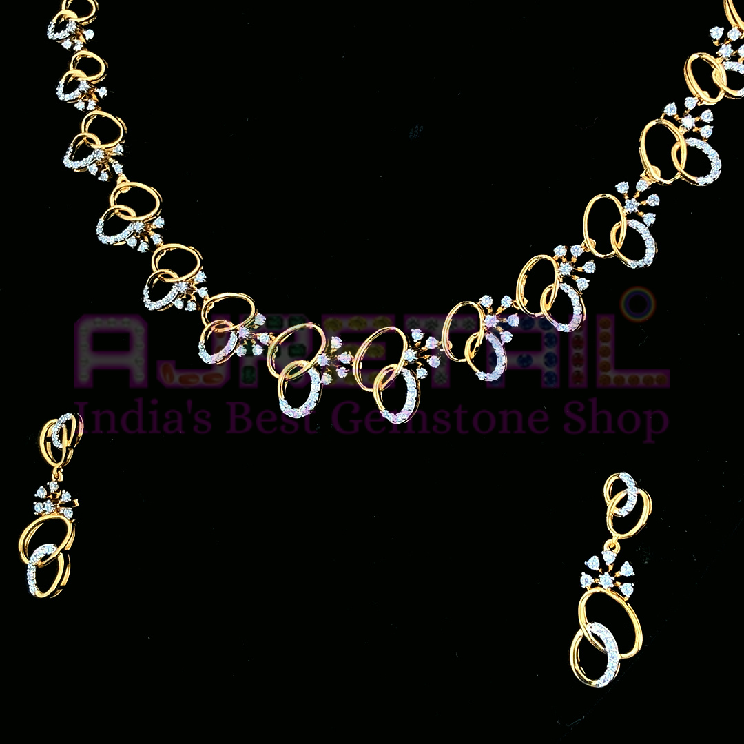 Eclipse of Elegance: The 18K Gold 2.02 CT Diamond Necklace