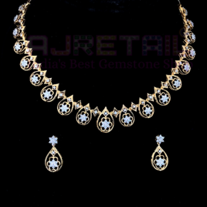 Golden Elegance Bridal Necklace: A Marriage of Brilliance and Grace
